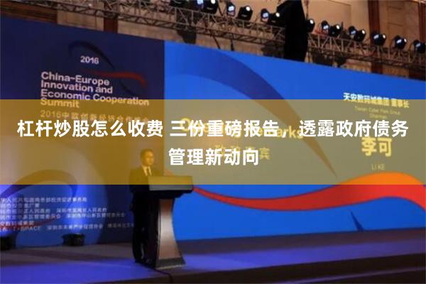 杠杆炒股怎么收费 三份重磅报告，透露政府债务管理新动向