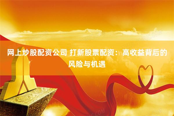 网上炒股配资公司 打新股票配资：高收益背后的风险与机遇