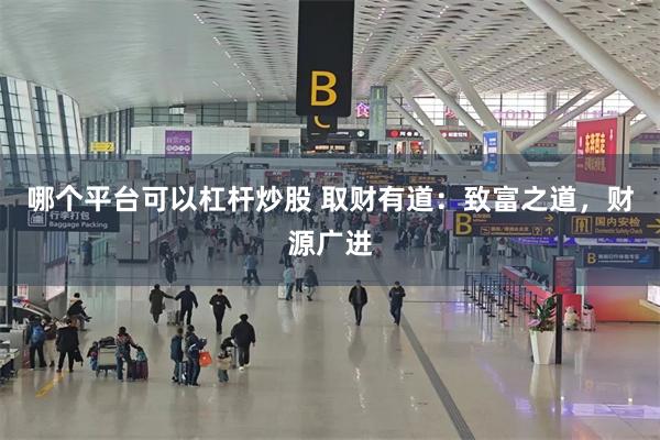 哪个平台可以杠杆炒股 取财有道：致富之道，财源广进