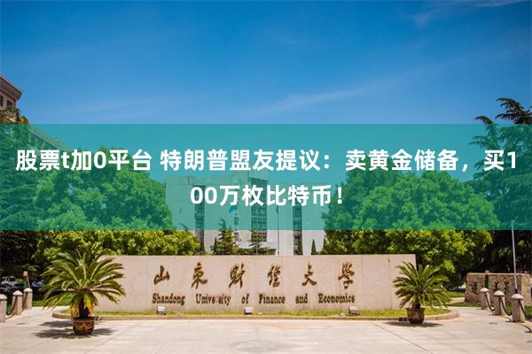 股票t加0平台 特朗普盟友提议：卖黄金储备，买100万枚比特币！