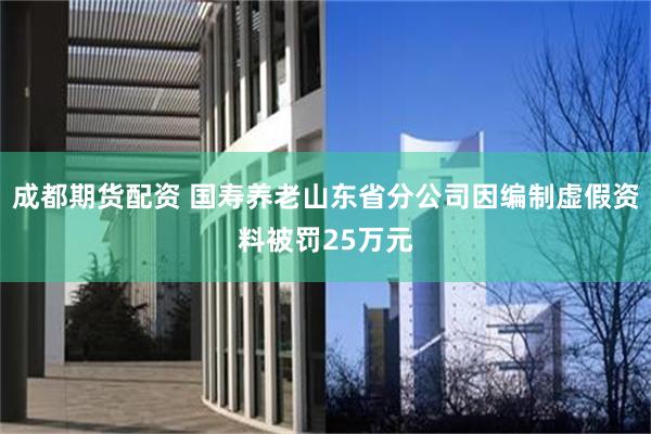 成都期货配资 国寿养老山东省分公司因编制虚假资料被罚25万元