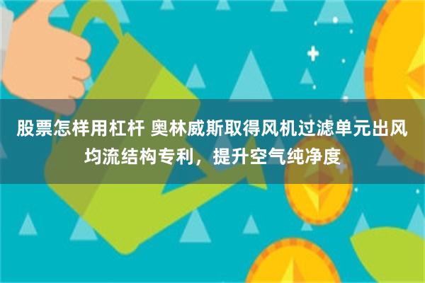 股票怎样用杠杆 奥林威斯取得风机过滤单元出风均流结构专利，提升空气纯净度