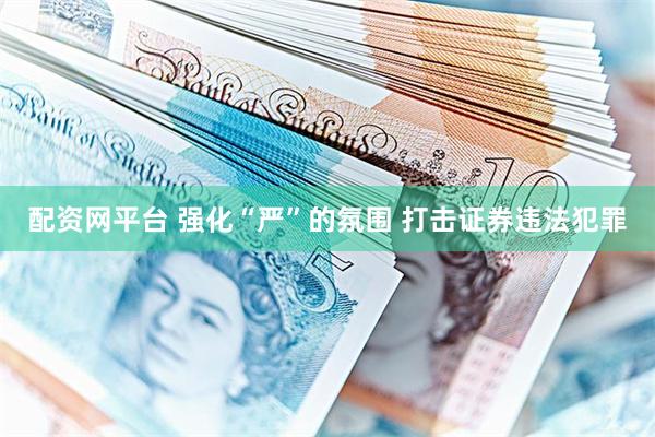 配资网平台 强化“严”的氛围 打击证券违法犯罪
