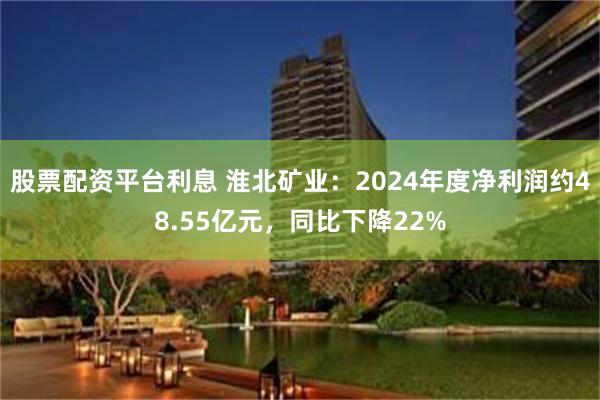 股票配资平台利息 淮北矿业：2024年度净利润约48.55亿元，同比下降22%