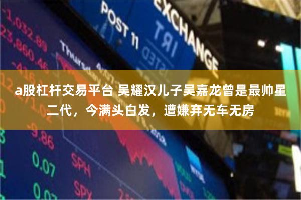 a股杠杆交易平台 吴耀汉儿子吴嘉龙曾是最帅星二代，今满头白发，遭嫌弃无车无房