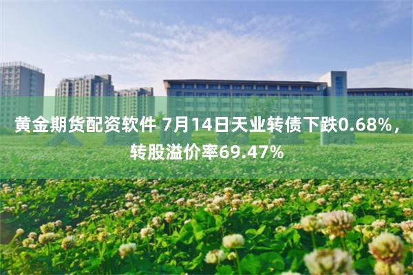 黄金期货配资软件 7月14日天业转债下跌0.68%，转股溢价率69.47%