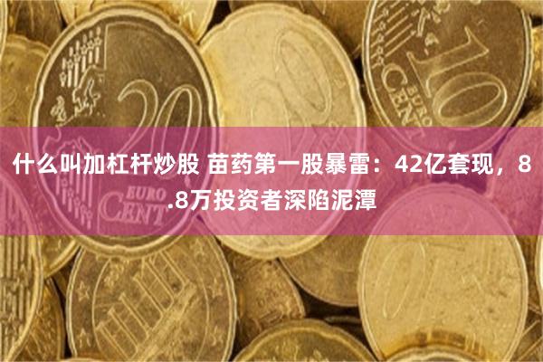 什么叫加杠杆炒股 苗药第一股暴雷：42亿套现，8.8万投资者深陷泥潭
