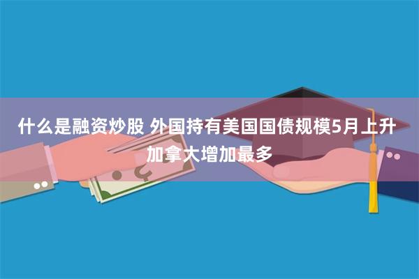 什么是融资炒股 外国持有美国国债规模5月上升 加拿大增加最多